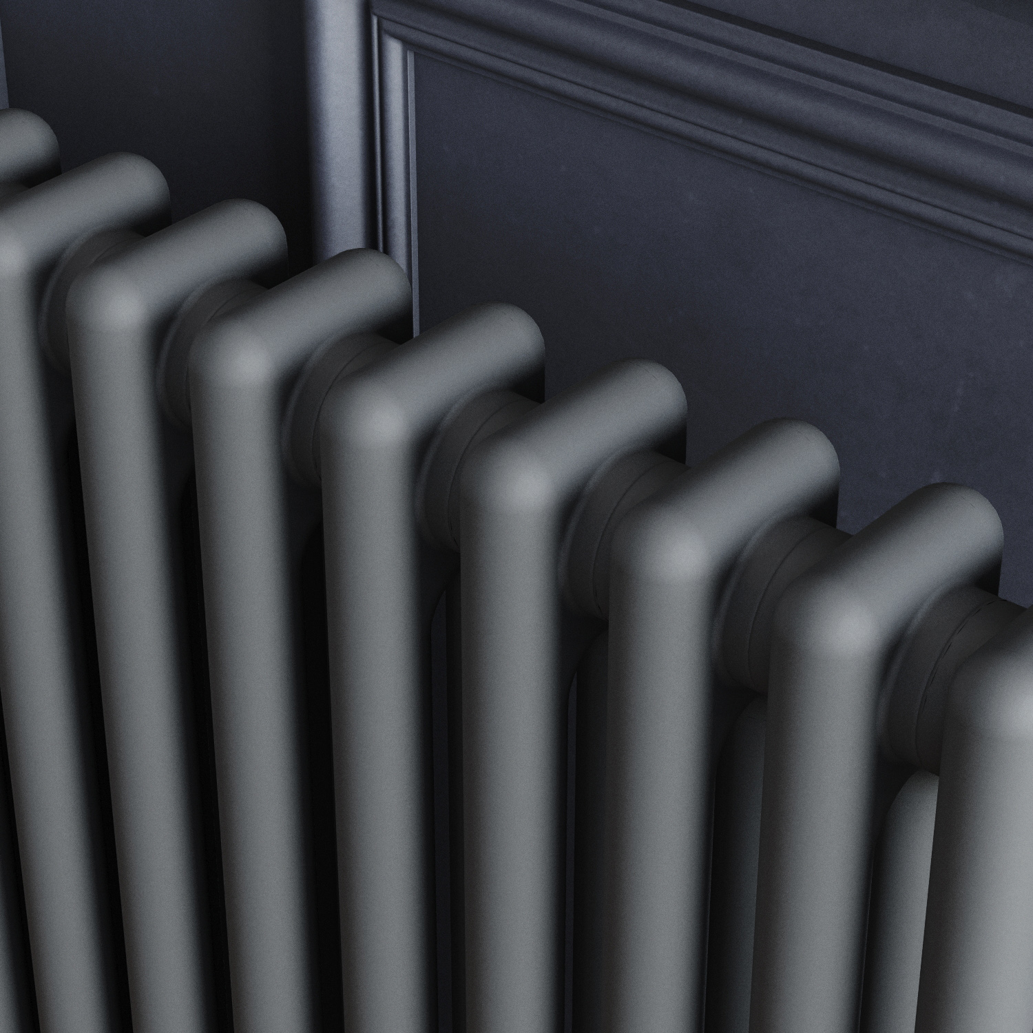 Anthracite 2/3 Column Traditional Radiator Cast Iron Style Central